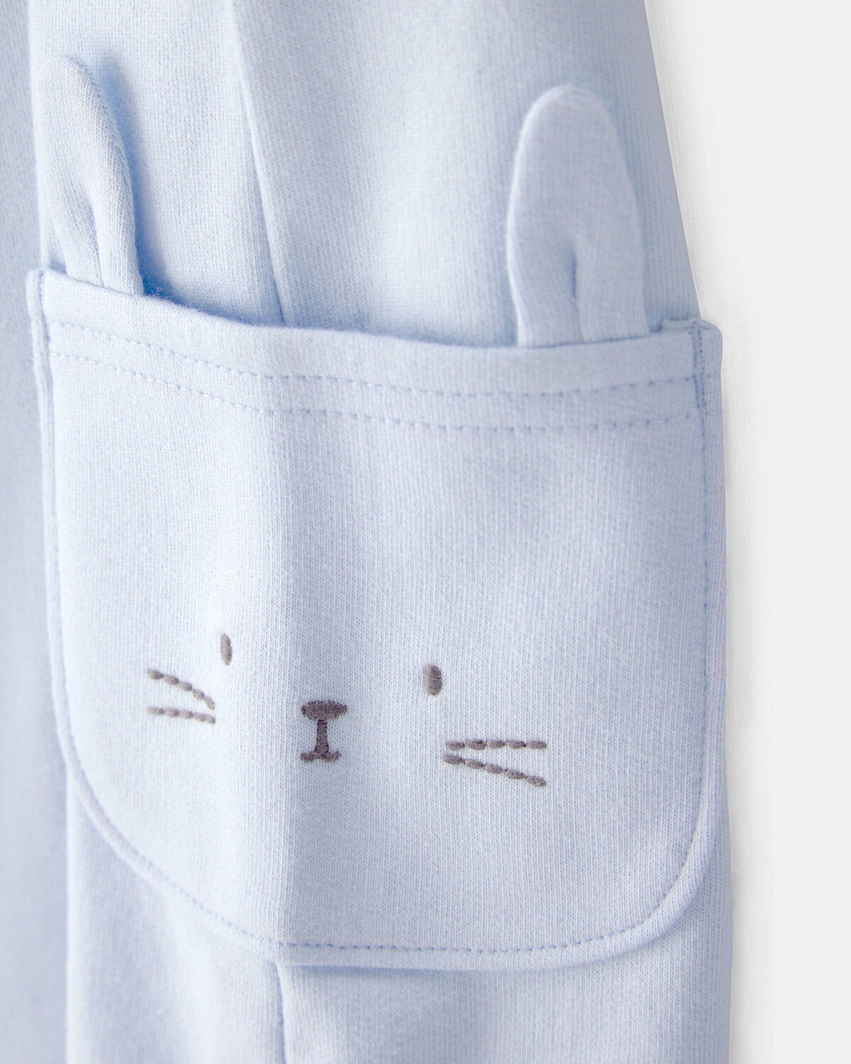Baby Boy 2-Piece Easter Bunny Shortall Set - Blue/Cream - Image 7