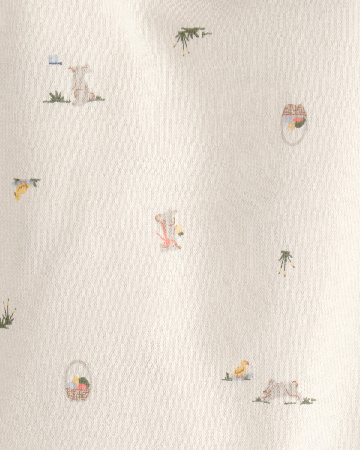Baby Boy 2-Piece Easter Bunny Shortall Set - Blue/Cream - Image 6
