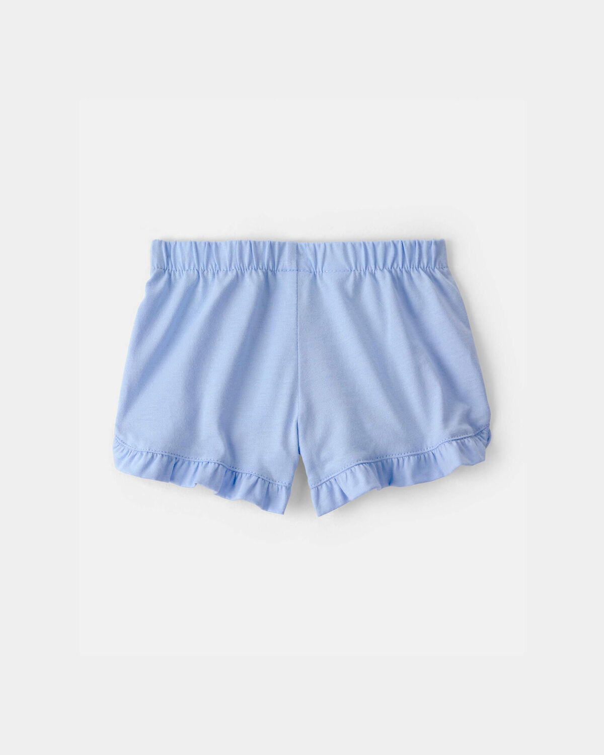 Baby Girl 2-Pack Flutter-Hem Fashion Shorts - Orange/Blue - Image 2