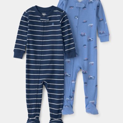 Baby Boy 2-Pack Boat Snug Fit 1-Piece Pajama - Blue