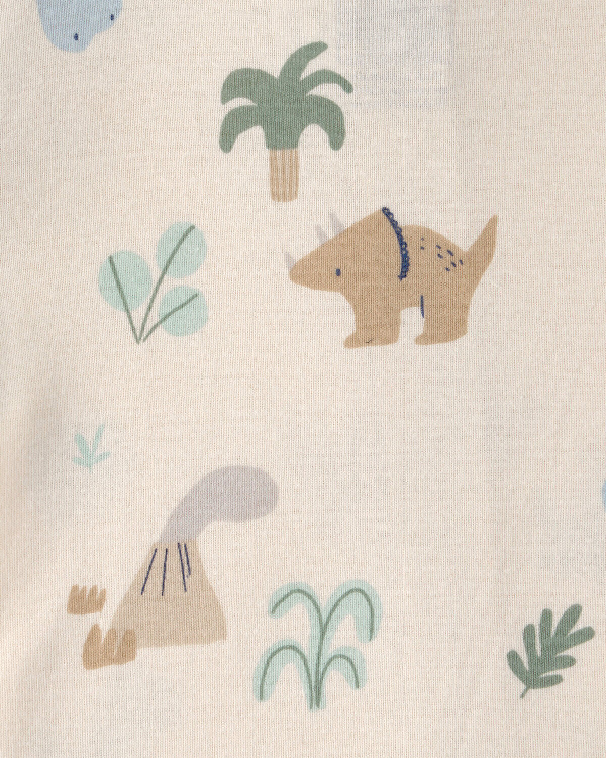 Baby 2-Pack Dinosaur Striped Snug Fit 1-Piece Pajama - Green/Cream - Image 5