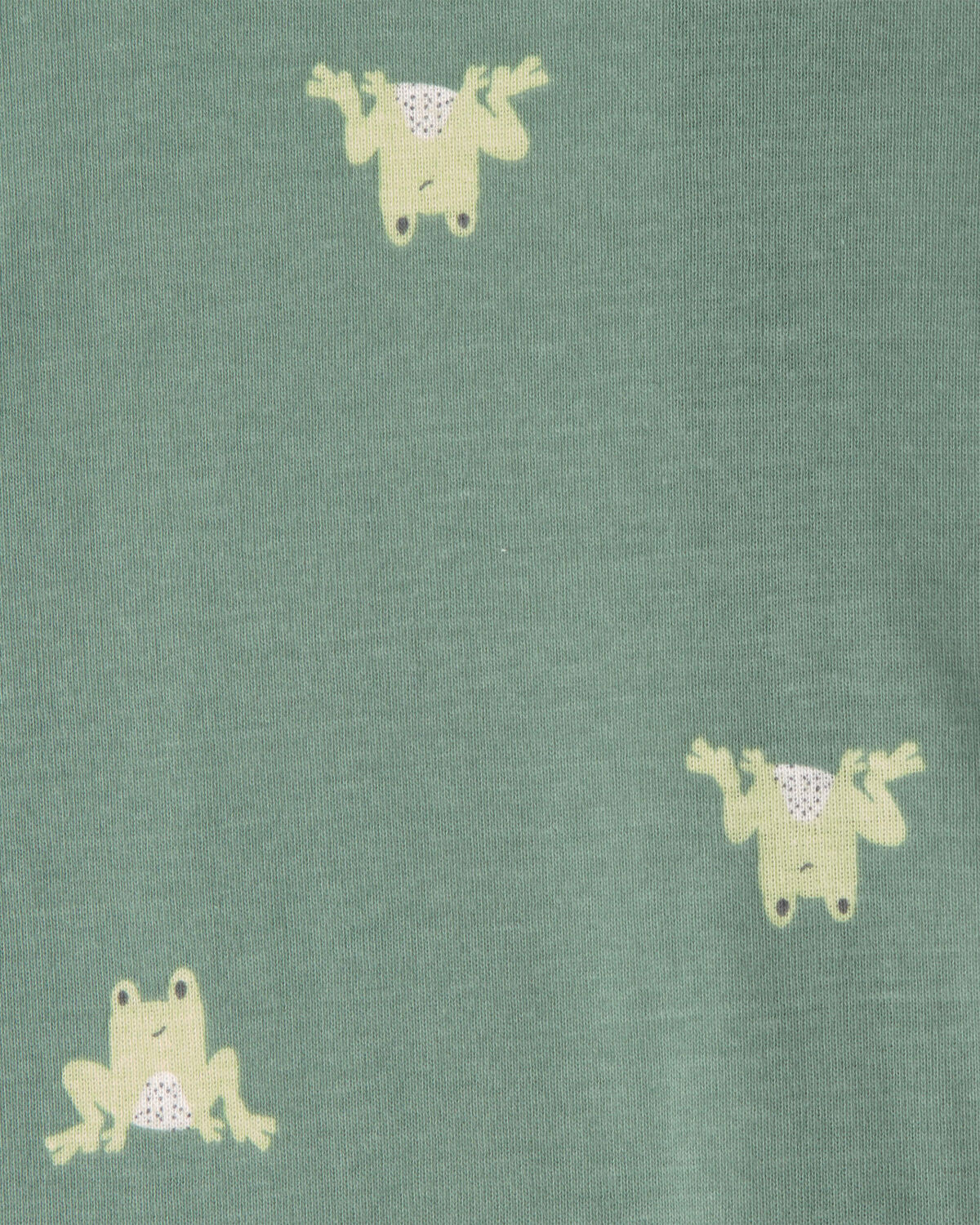 Baby 2-Pack Frog 100% Cotton Snug Fit 1-Piece Pajama - Green/Tan - Image 4