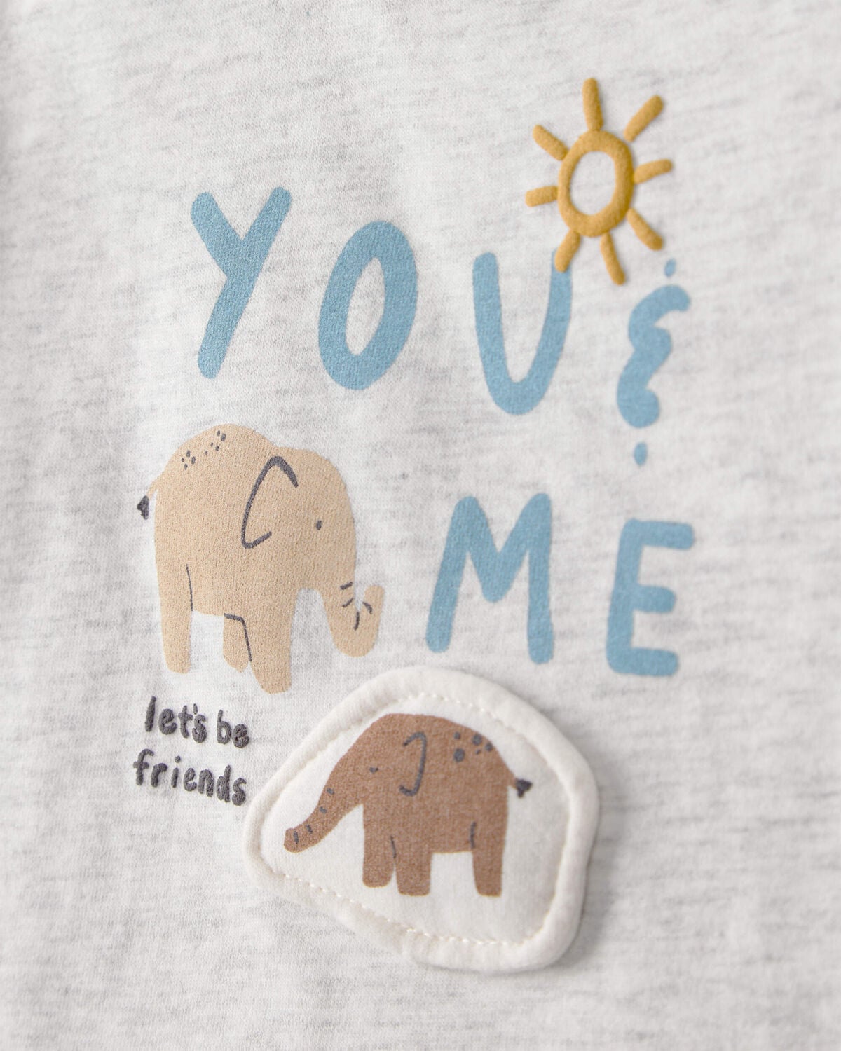 Baby 'Let's Be Friends' Graphic Tee - Grey - Image 2
