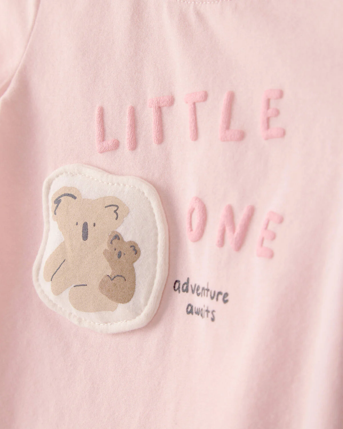 Baby Girl 'Little One' Koala Graphic Tee - Pink - Image 2