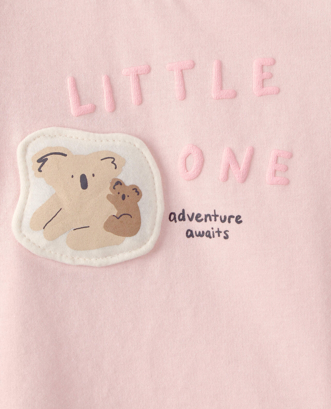 Baby Girl 'Little One' Koala Graphic Tee - Pink - Image 4