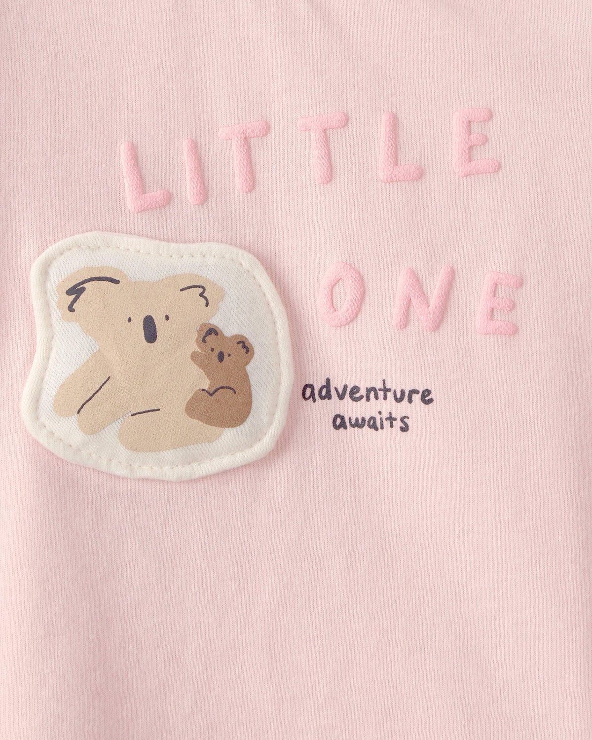 Baby Girl 'Little One' Koala Graphic Tee - Pink - Image 3