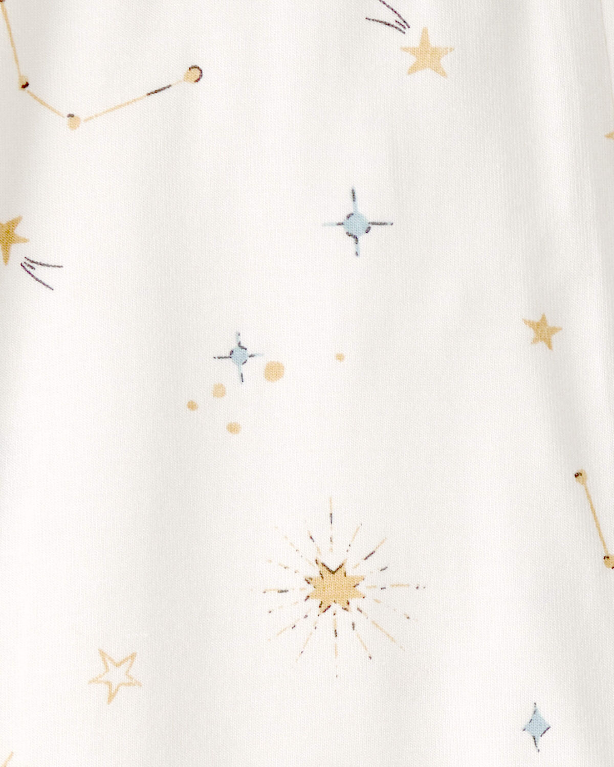 Baby Constellation 2-Way Zip PurelySoft Sleep & Play Pajama - Cream - Image 4