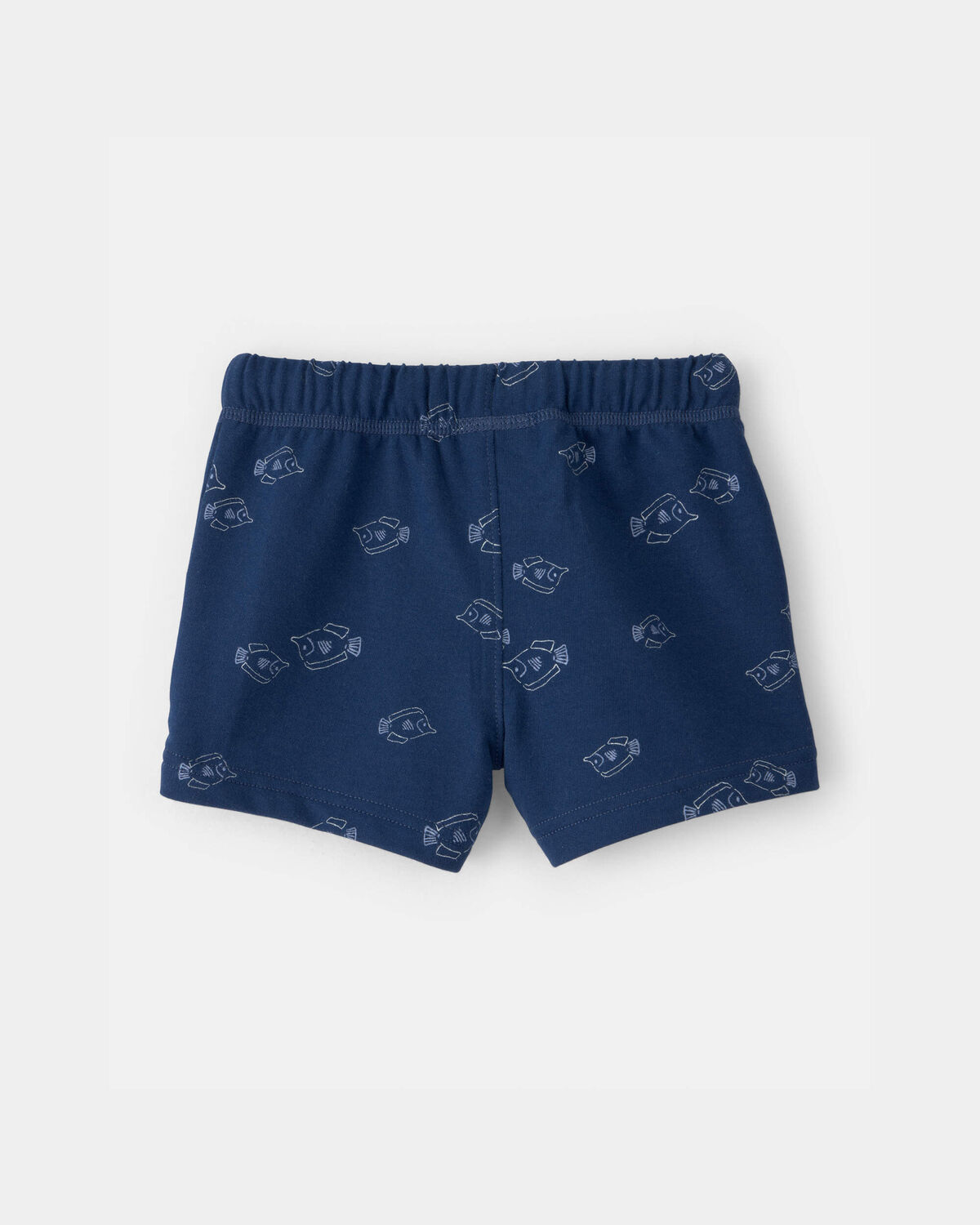 Baby Boy Fish French Terry Shorts - Blue - Image 2
