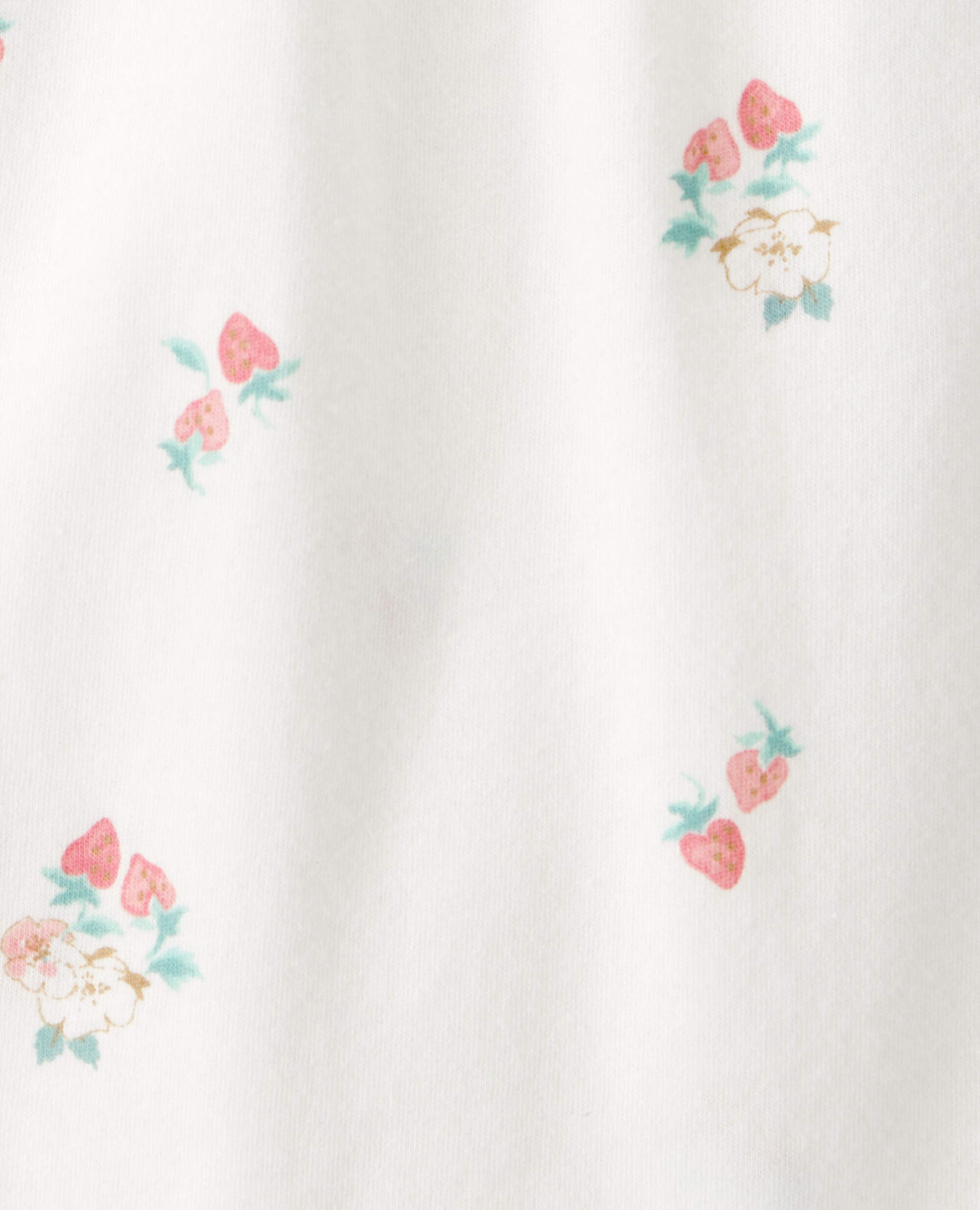 Baby Girl Strawberry Bodysuit - White - Image 3
