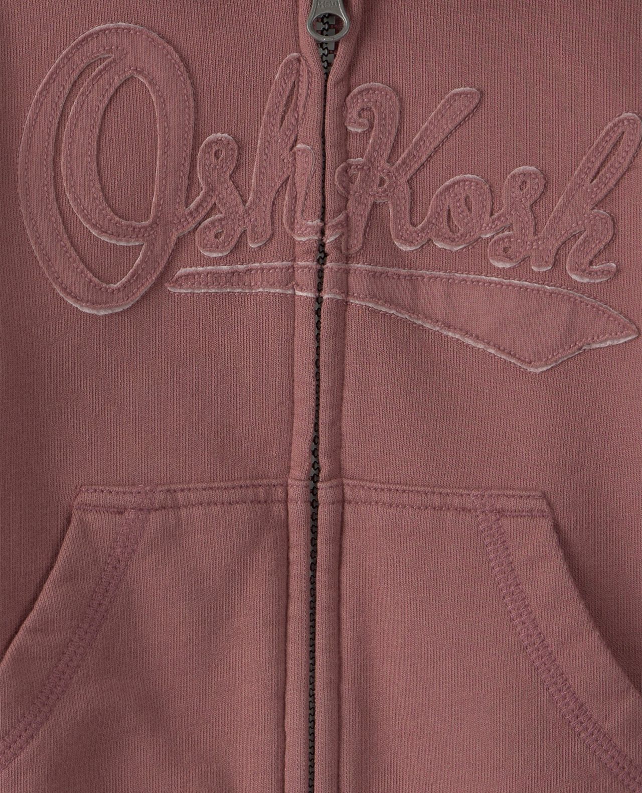 Baby Boy OshKosh Logo Zip-Up Hoodie - Brown - Image 4