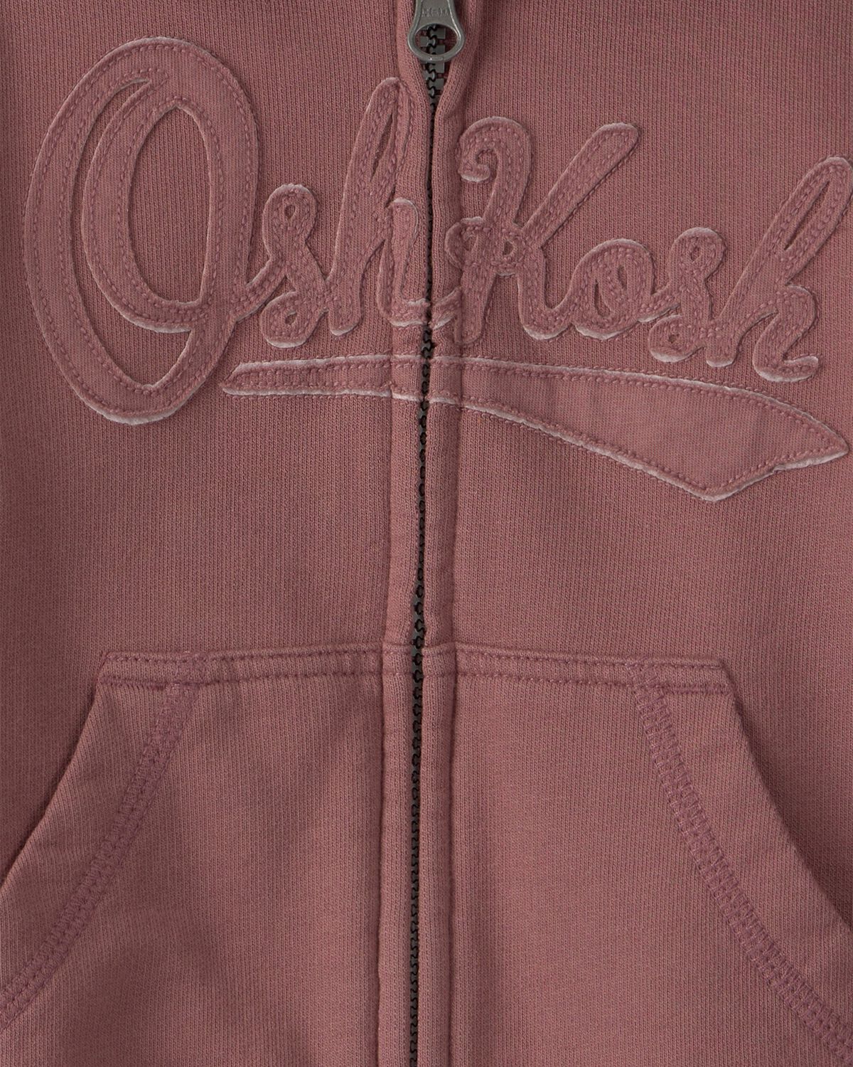Baby Boy OshKosh Logo Zip-Up Hoodie - Brown - Image 3
