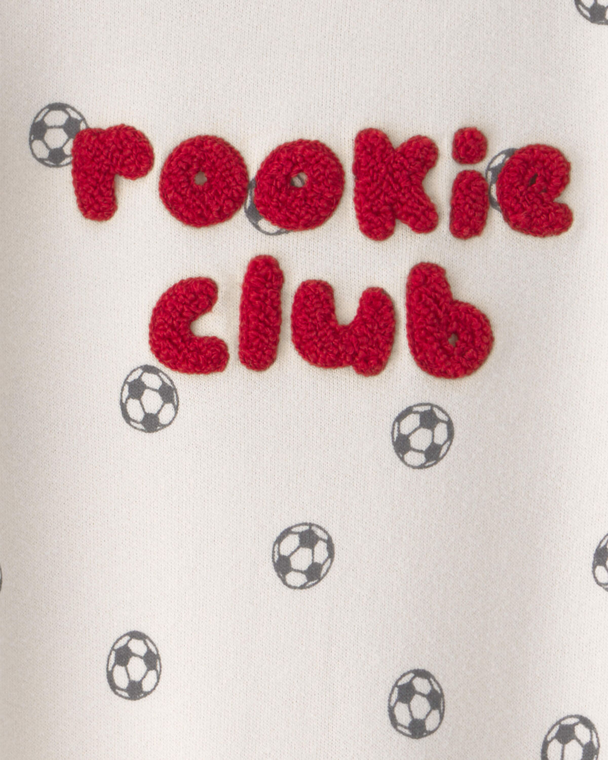 Baby 'Rookie Club' French Terry Jumpsuit - Ivory - Image 3