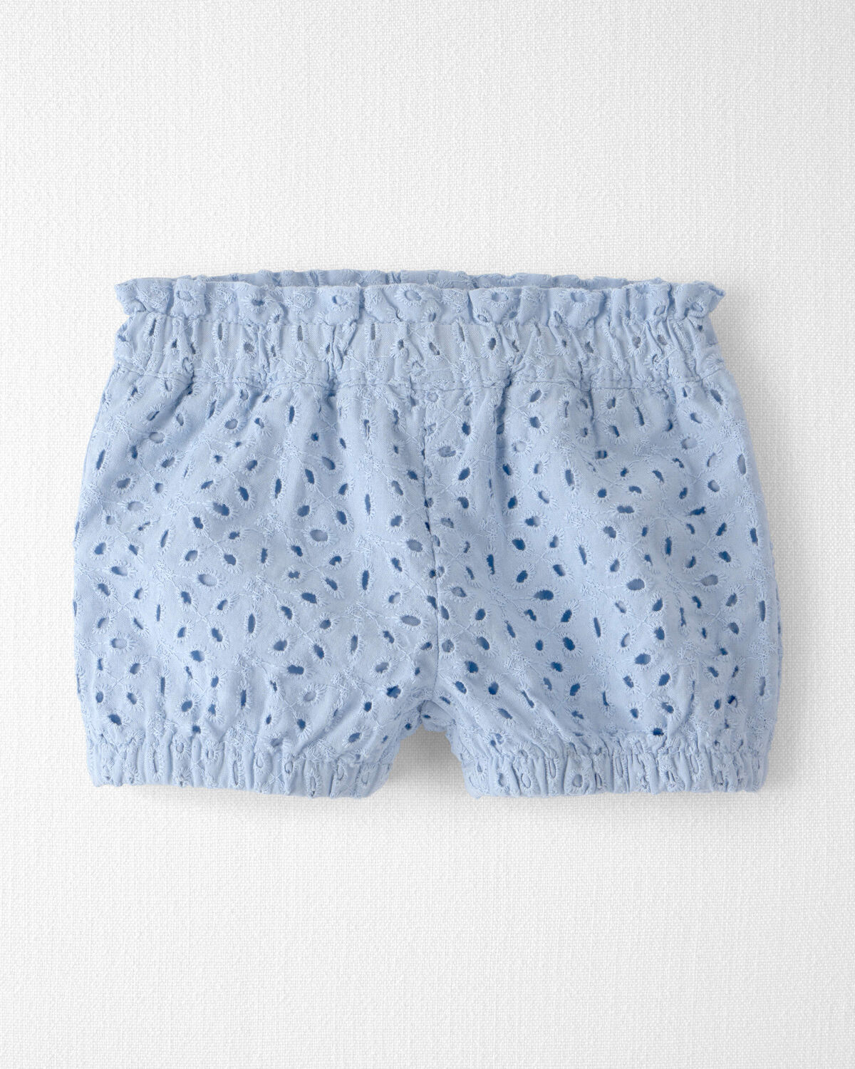 Baby Girl 2-Piece Organic Cotton Eyelet Top & Short Set - Image 2