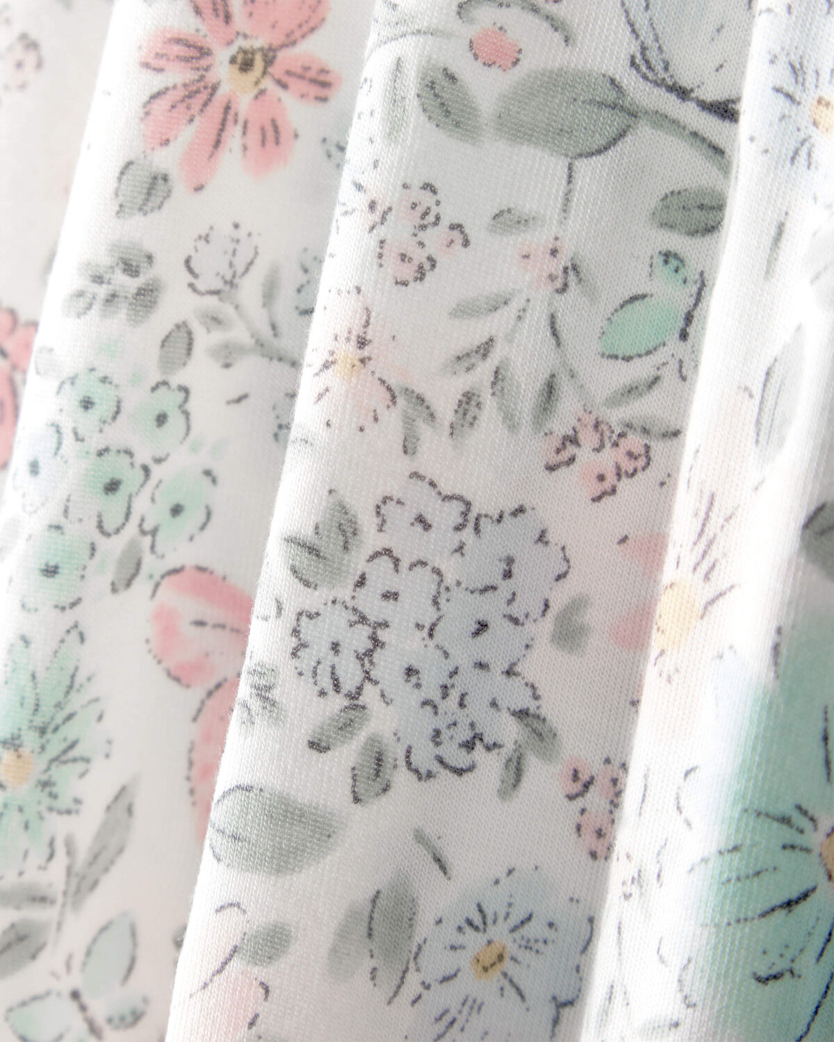 Baby Girl 2-Pack Butterfly Garden PurelySoft Caps - Pink/Ivory - Image 2