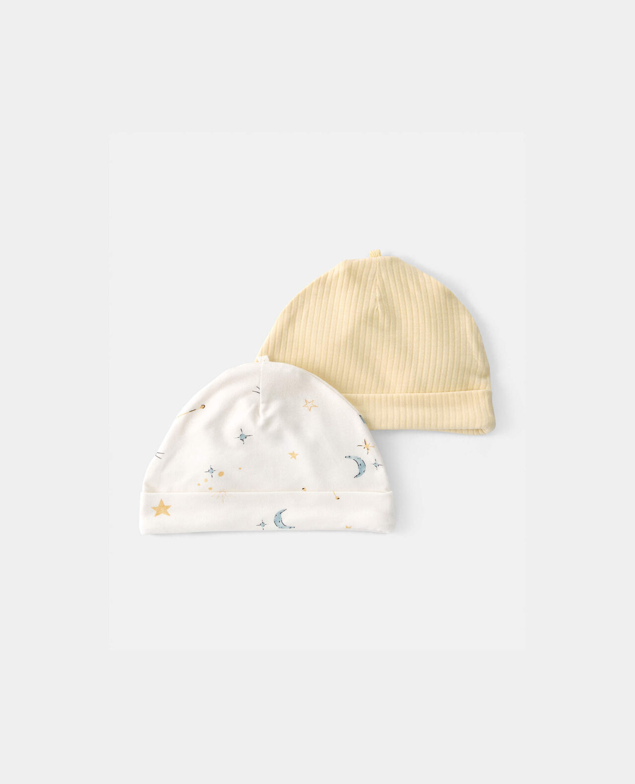Baby 2-Pack Constellation PurelySoft Caps - Yellow/Cream - Image 3