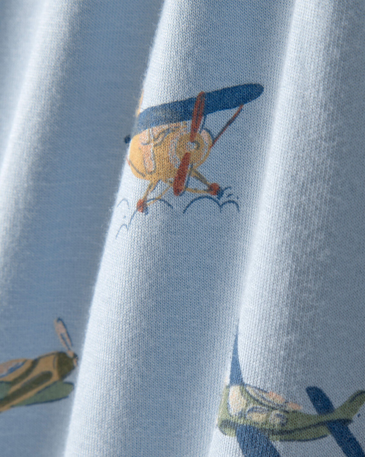 Baby Boy Plane PurelySoft 2-Way Zip 1-Piece Pajama - Blue - Image 3