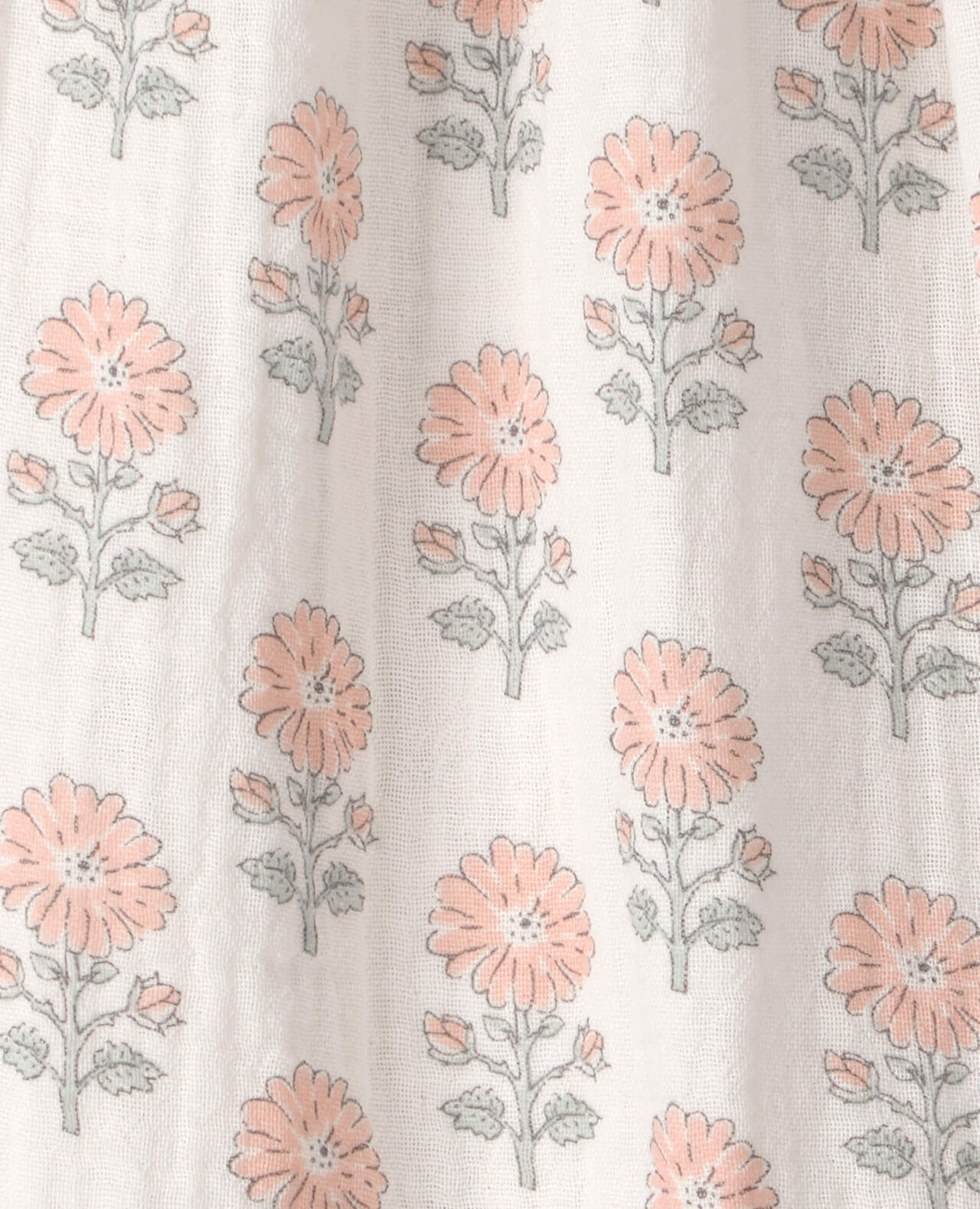 Baby Girl Organic Cotton Gauze Jumpsuit in Rosebud Petal Print - Image 5