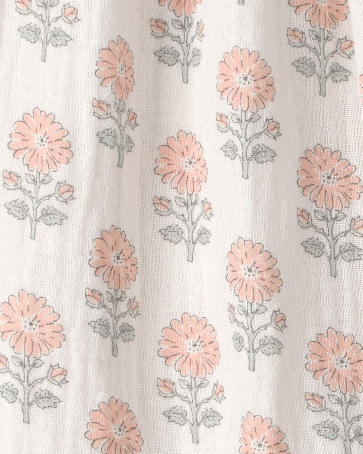 Baby Girl Organic Cotton Gauze Jumpsuit in Rosebud Petal Print - Image 4