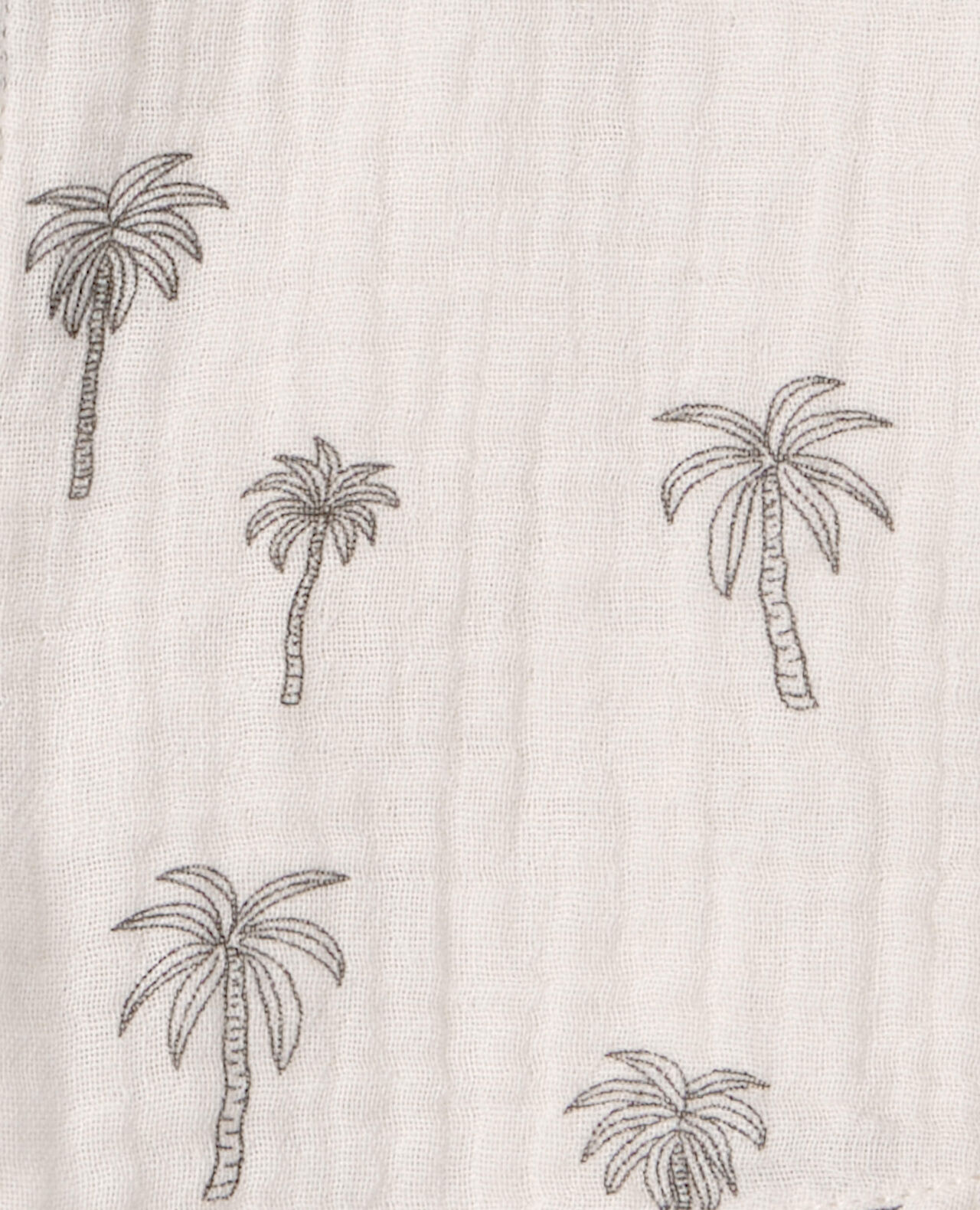Baby Boy 2-Piece Organic Cotton Gauze Top & Short Set in Palm Trees - Image 5