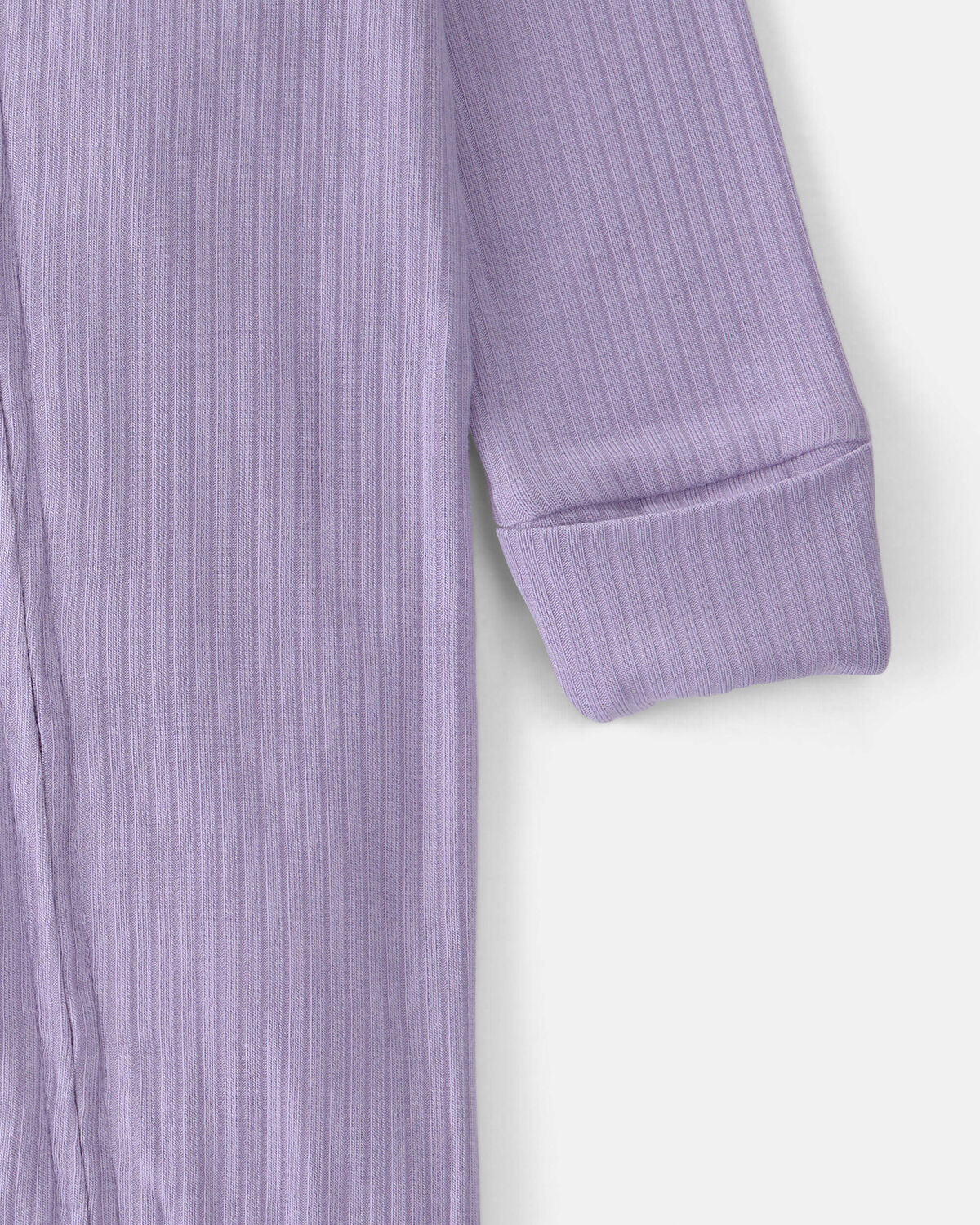 Baby Girl 2-Way Zip PurelySoft Sleep & Play Pajama - Purple - Image 3