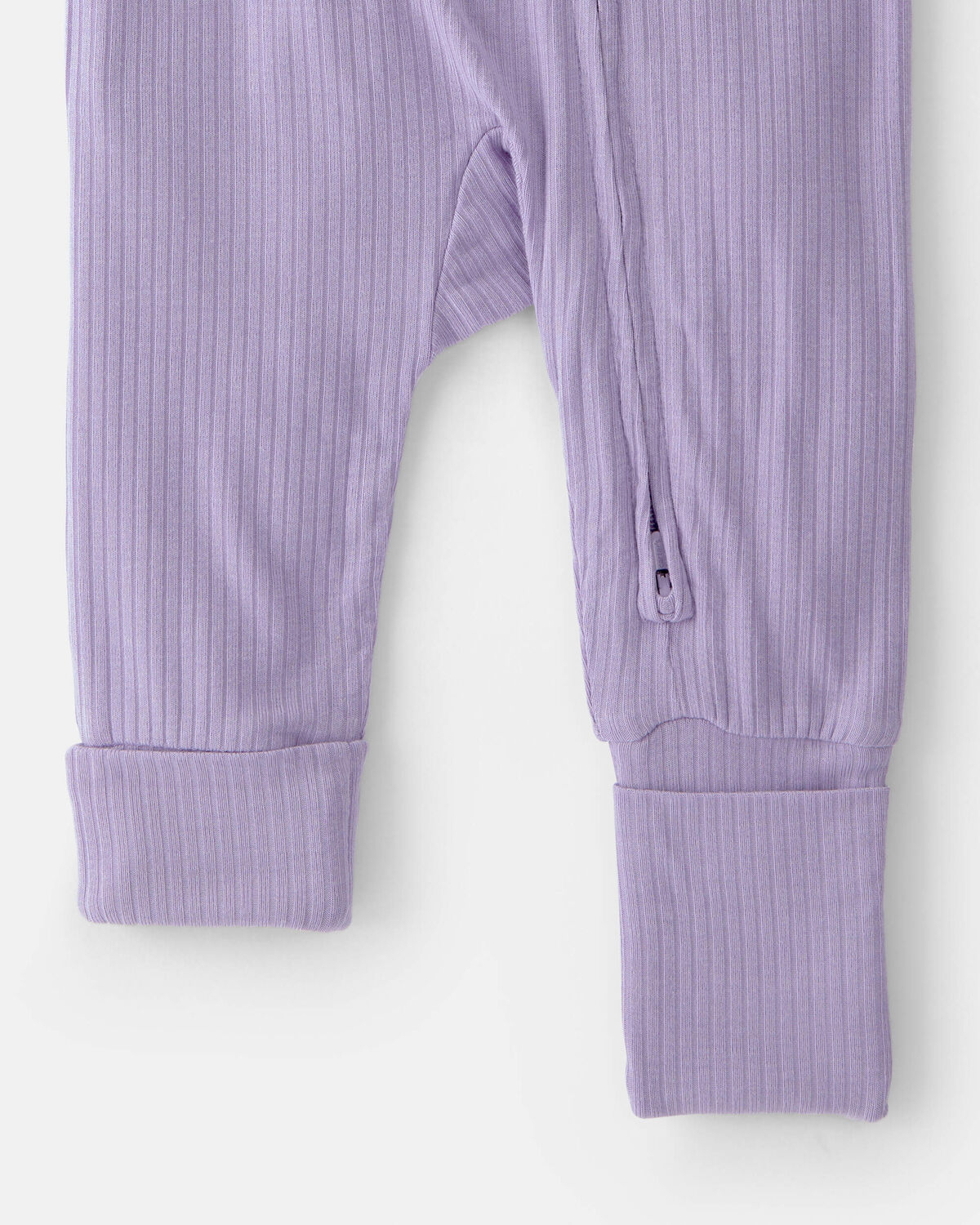 Baby Girl 2-Way Zip PurelySoft Sleep & Play Pajama - Purple - Image 4