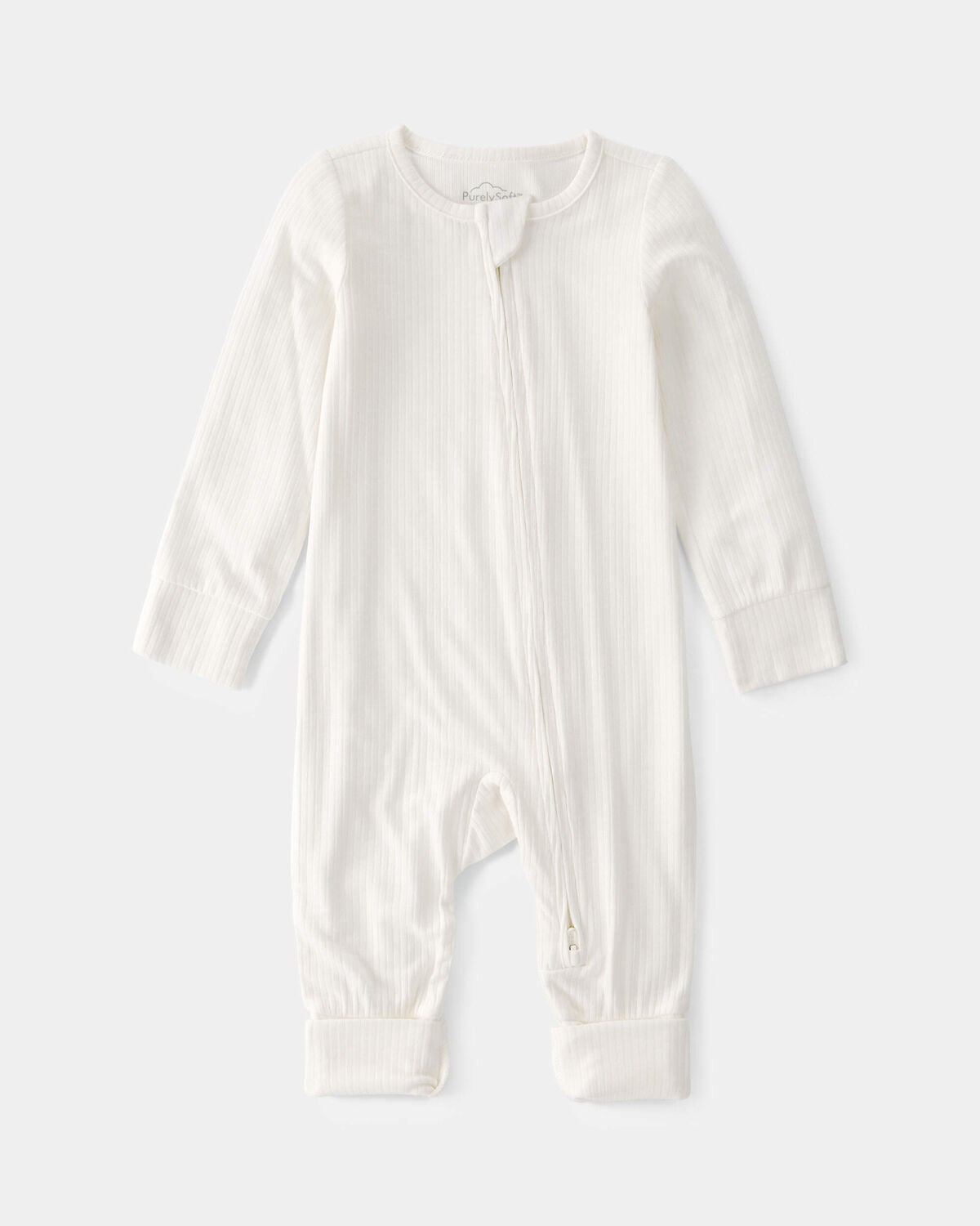 Baby 2-Way Zip PurelySoft Sleep & Play Pajama - Cream