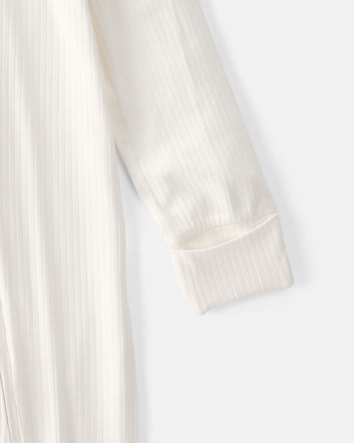 Baby 2-Way Zip PurelySoft Sleep & Play Pajama - Cream - Image 3