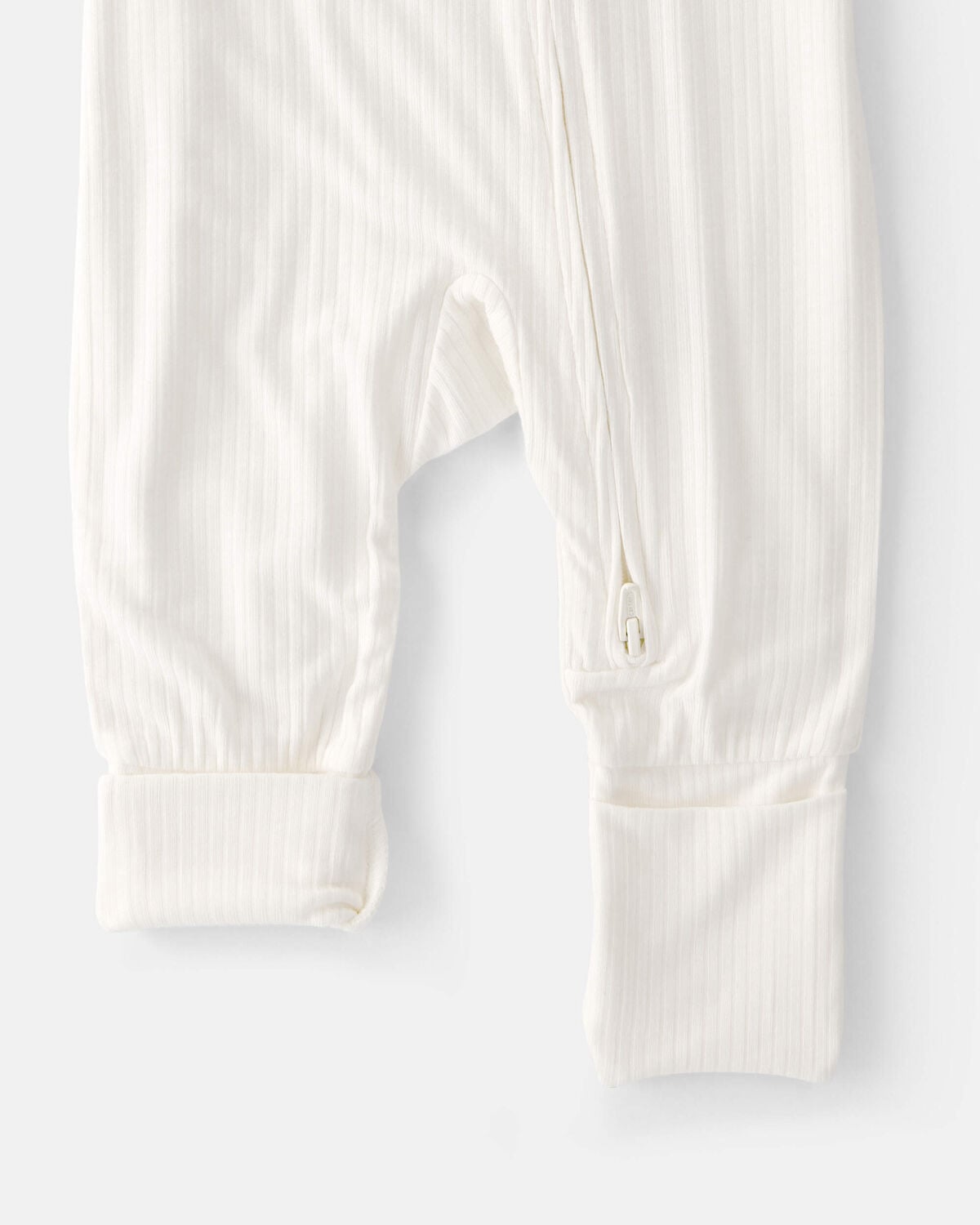 Baby 2-Way Zip PurelySoft Sleep & Play Pajama - Cream - Image 5