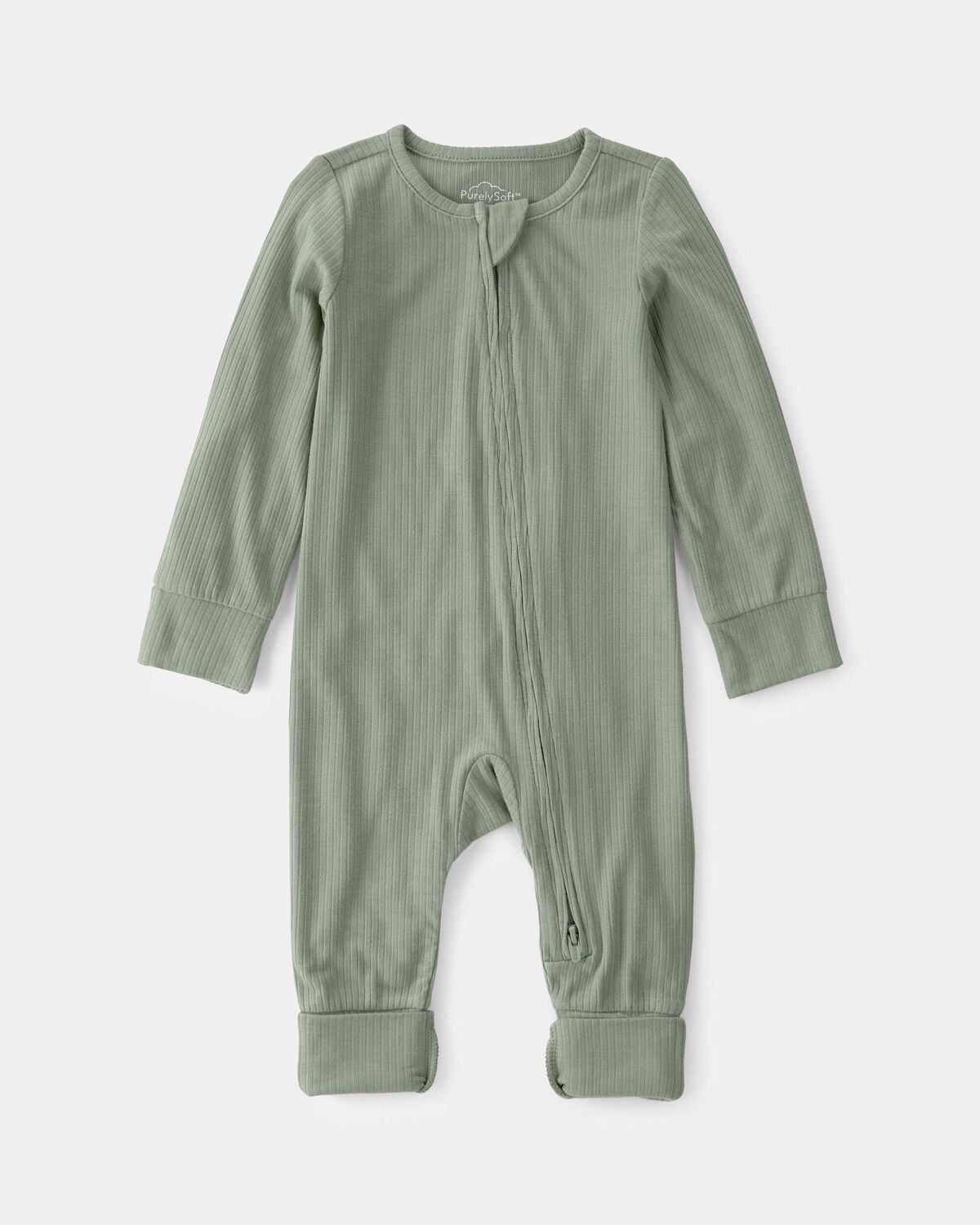 Baby 2-Way Zip PurelySoft Sleep & Play Pajama - Green