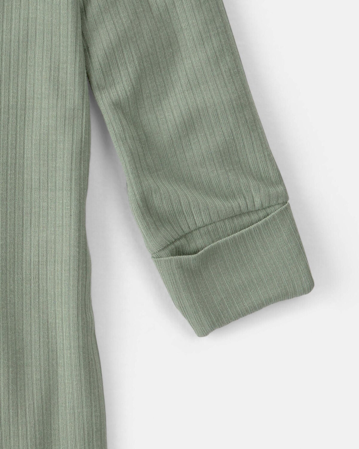 Baby 2-Way Zip PurelySoft Sleep & Play Pajama - Green - Image 3