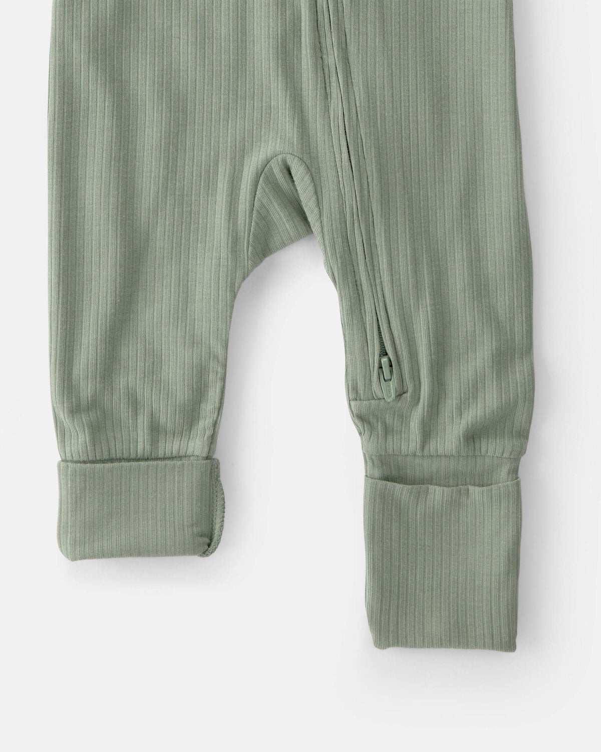 Baby 2-Way Zip PurelySoft Sleep & Play Pajama - Green - Image 5