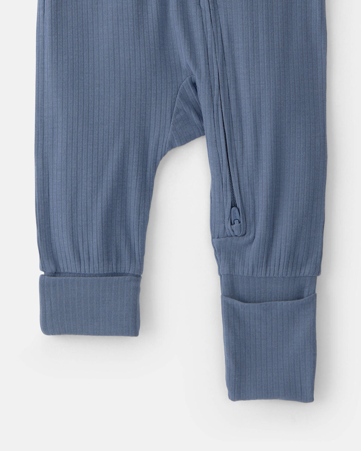 Baby Boy 2-Way Zip PurelySoft Sleep & Play Pajama - Blue - Image 6