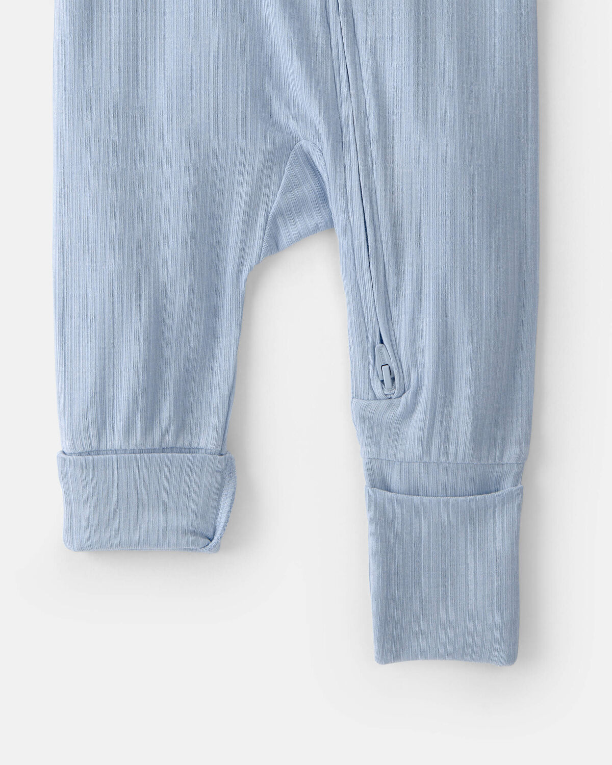 Baby Boy 2-Way Zip PurelySoft Sleep & Play Pajama - Blue - Image 6