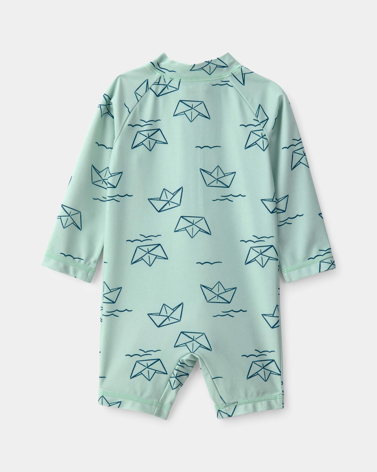 Baby Boy Boat Long-Sleeve Rashguard - Turquoise - Image 2