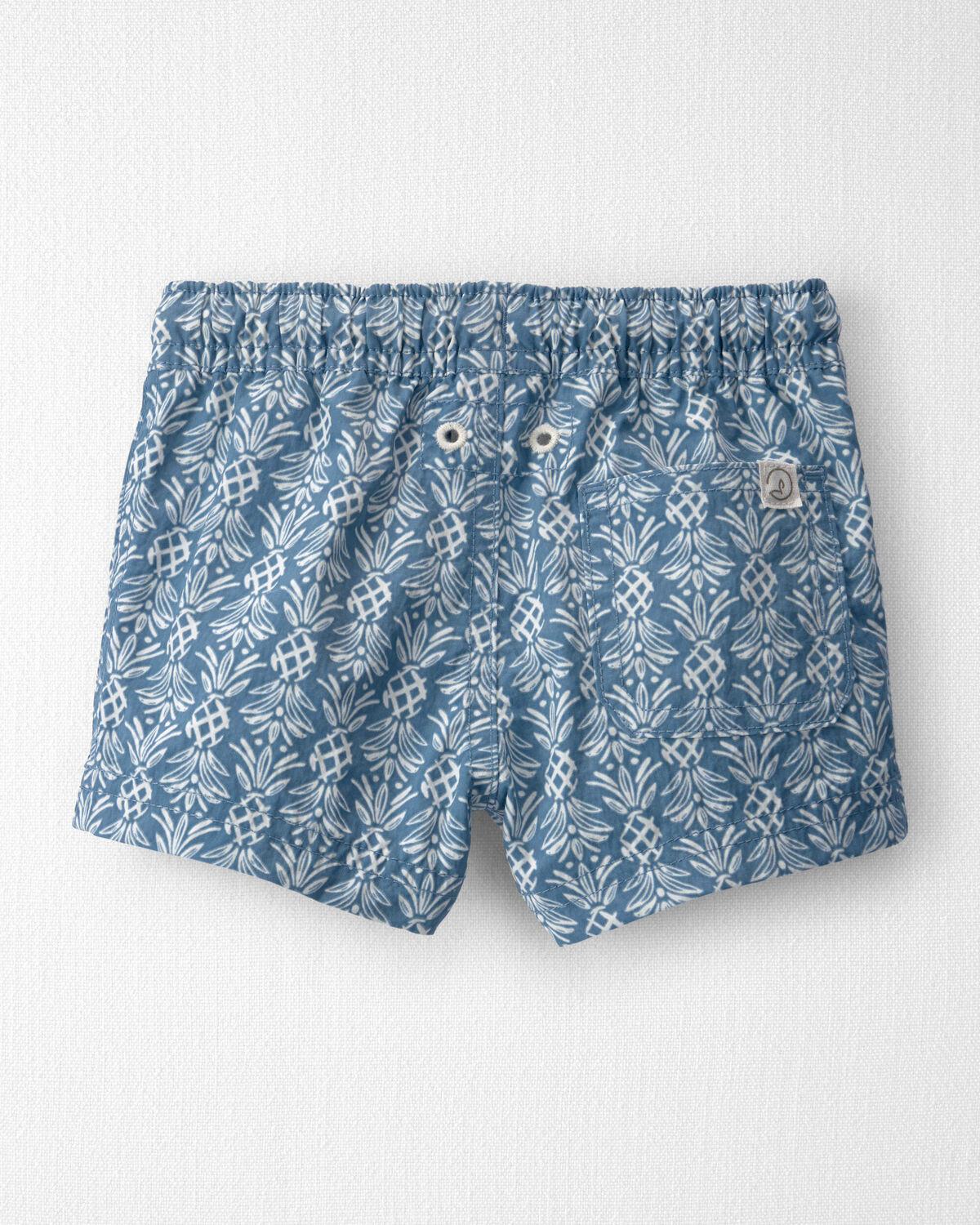 Baby Boy Recycled Swim Trunks in Bloom Lagoon - Image 2