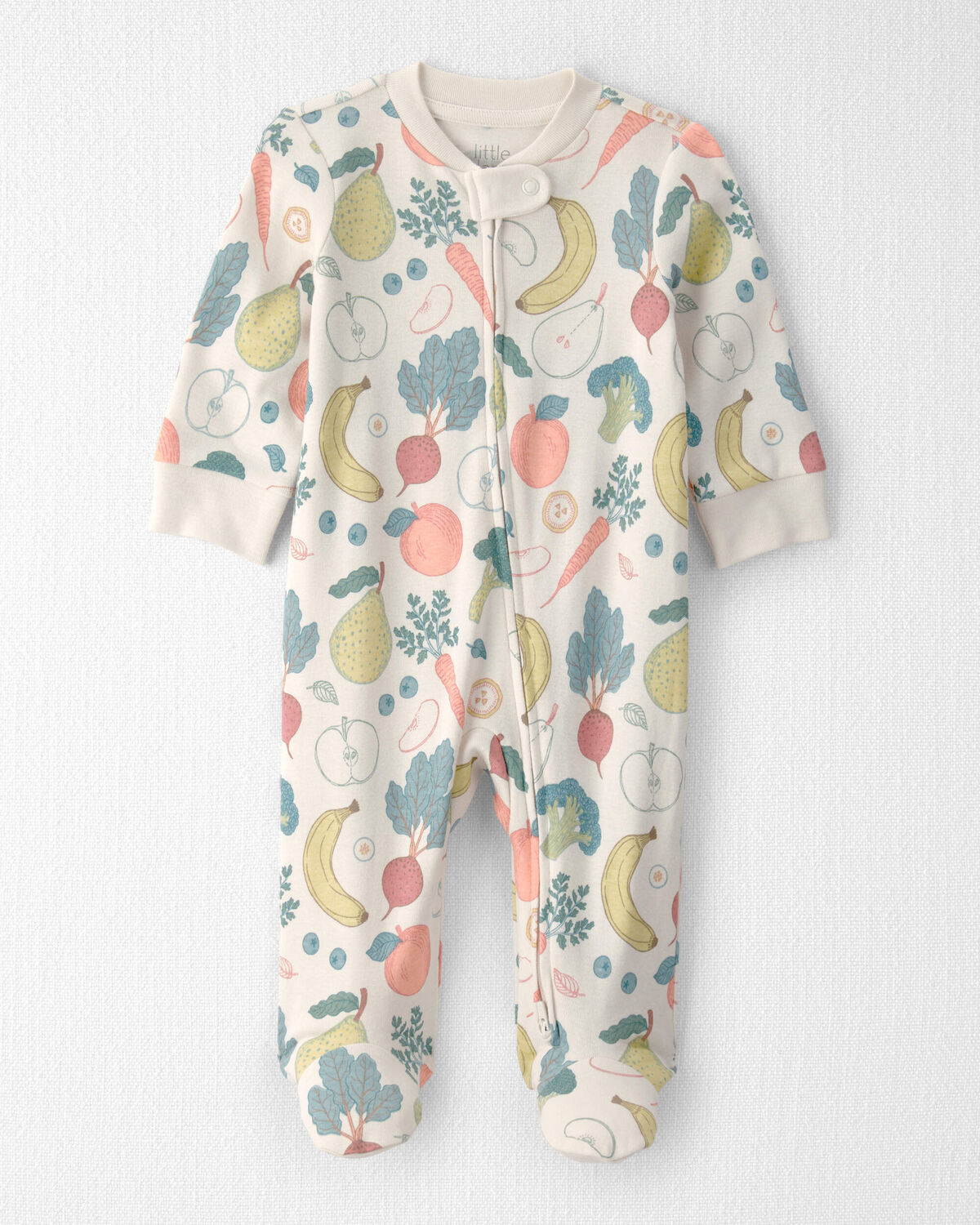 Baby Organic Cotton Sleep & Play Pajama in Veggie Fruit