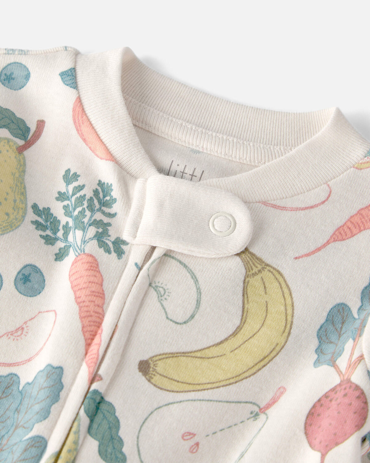 Baby Organic Cotton Sleep & Play Pajama in Veggie Fruit - Image 2
