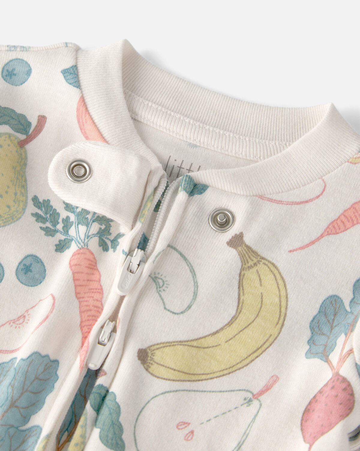Baby Organic Cotton Sleep & Play Pajama in Veggie Fruit - Image 3
