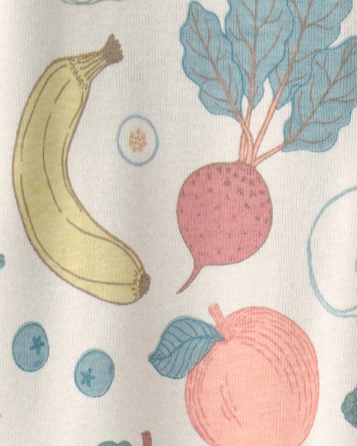 Baby Organic Cotton Sleep & Play Pajama in Veggie Fruit - Image 4