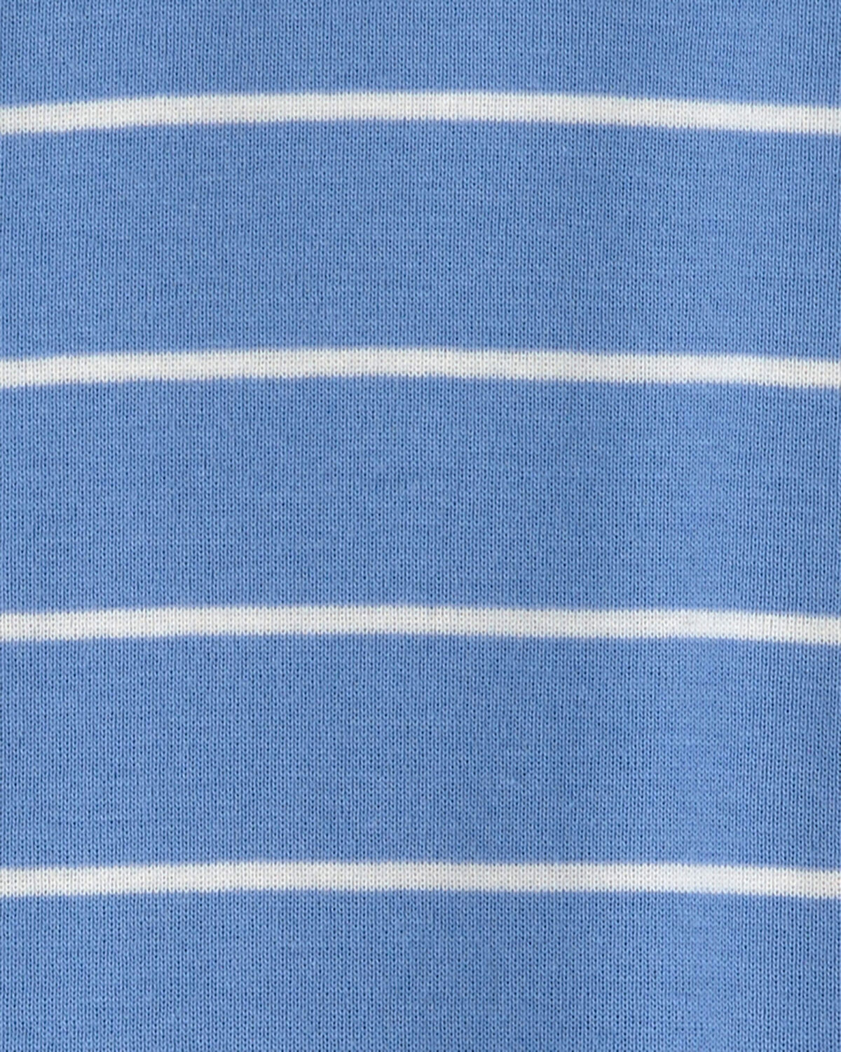 Baby Boy Construction Striped 100% Cotton Snug Fit 1-Piece Pajama - Blue - Image 4