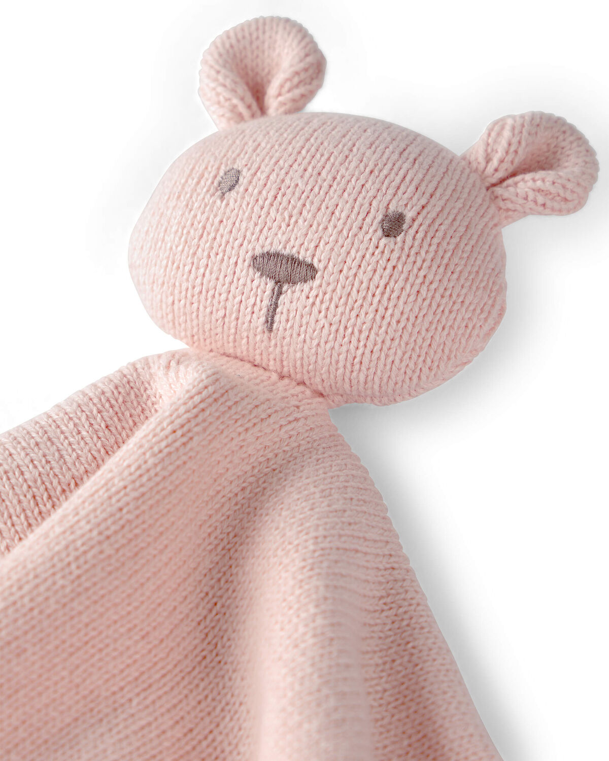 Baby Girl Organic Cotton Bear Lovey - Image 3