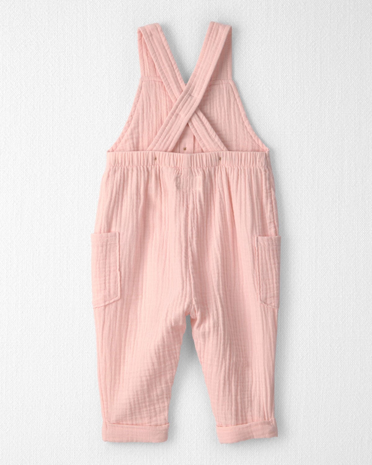 Baby Girl Organic Cotton Gauze Overalls - Image 2