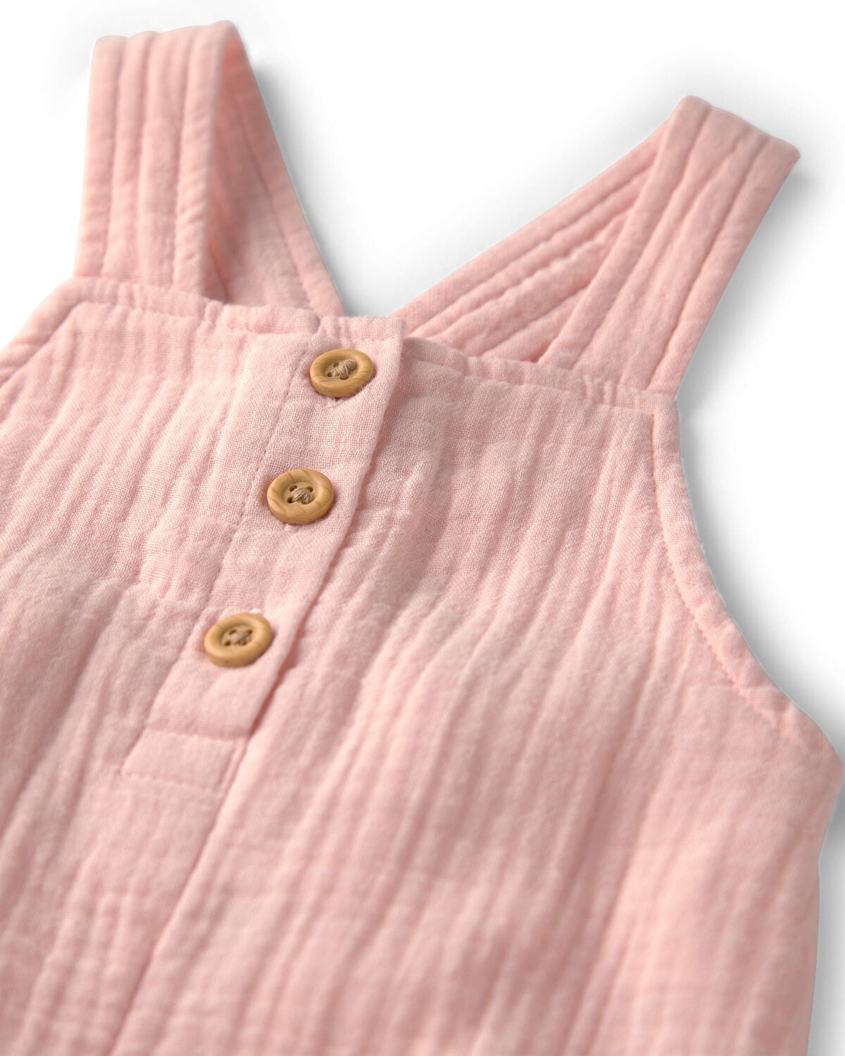 Baby Girl Organic Cotton Gauze Overalls - Image 3
