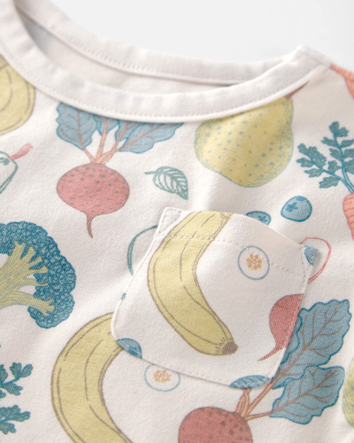 Baby 2-Pack Organic Cotton Rompers in Veggie Fruit Print - Image 2