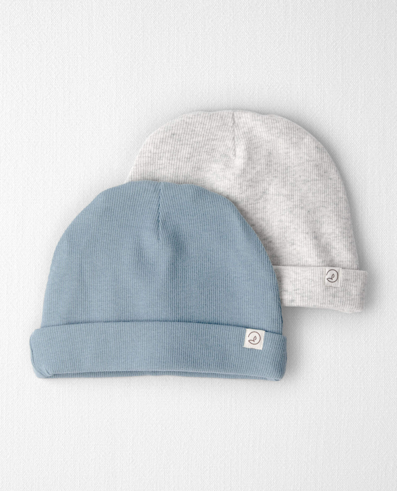 Baby 2-Pack Organic Cotton Rib Caps - Image 6