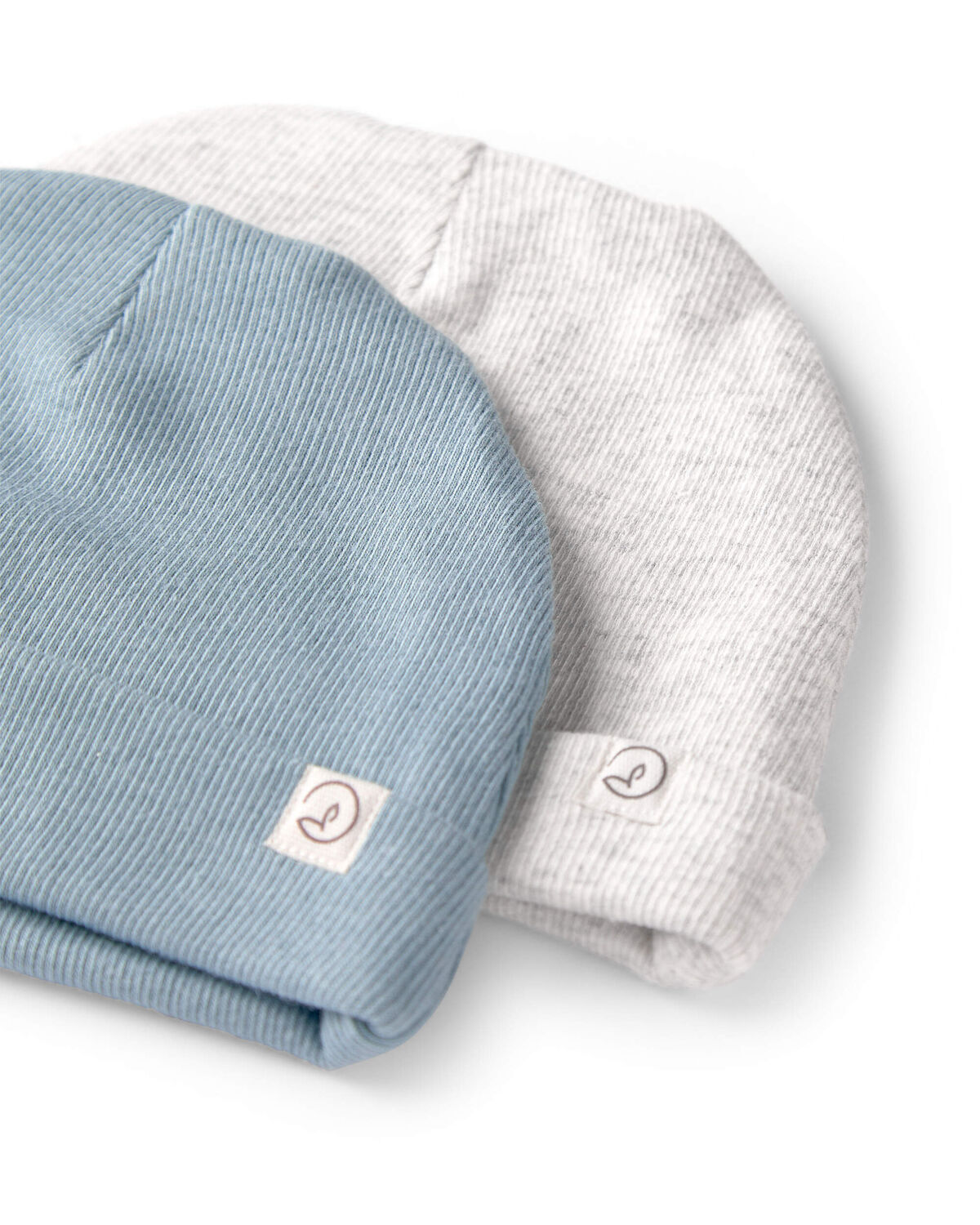 Baby 2-Pack Organic Cotton Rib Caps - Image 2