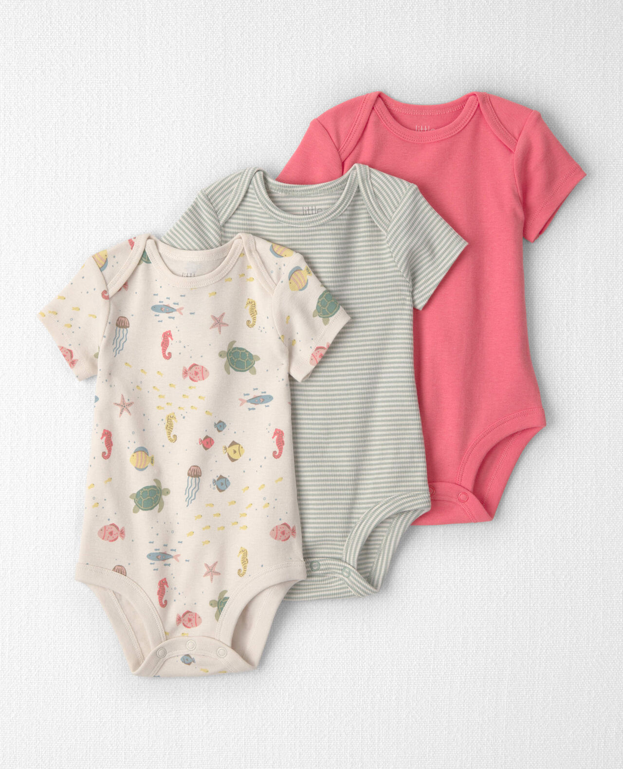 Baby 3-Pack Organic Cotton Bodysuits - Image 9