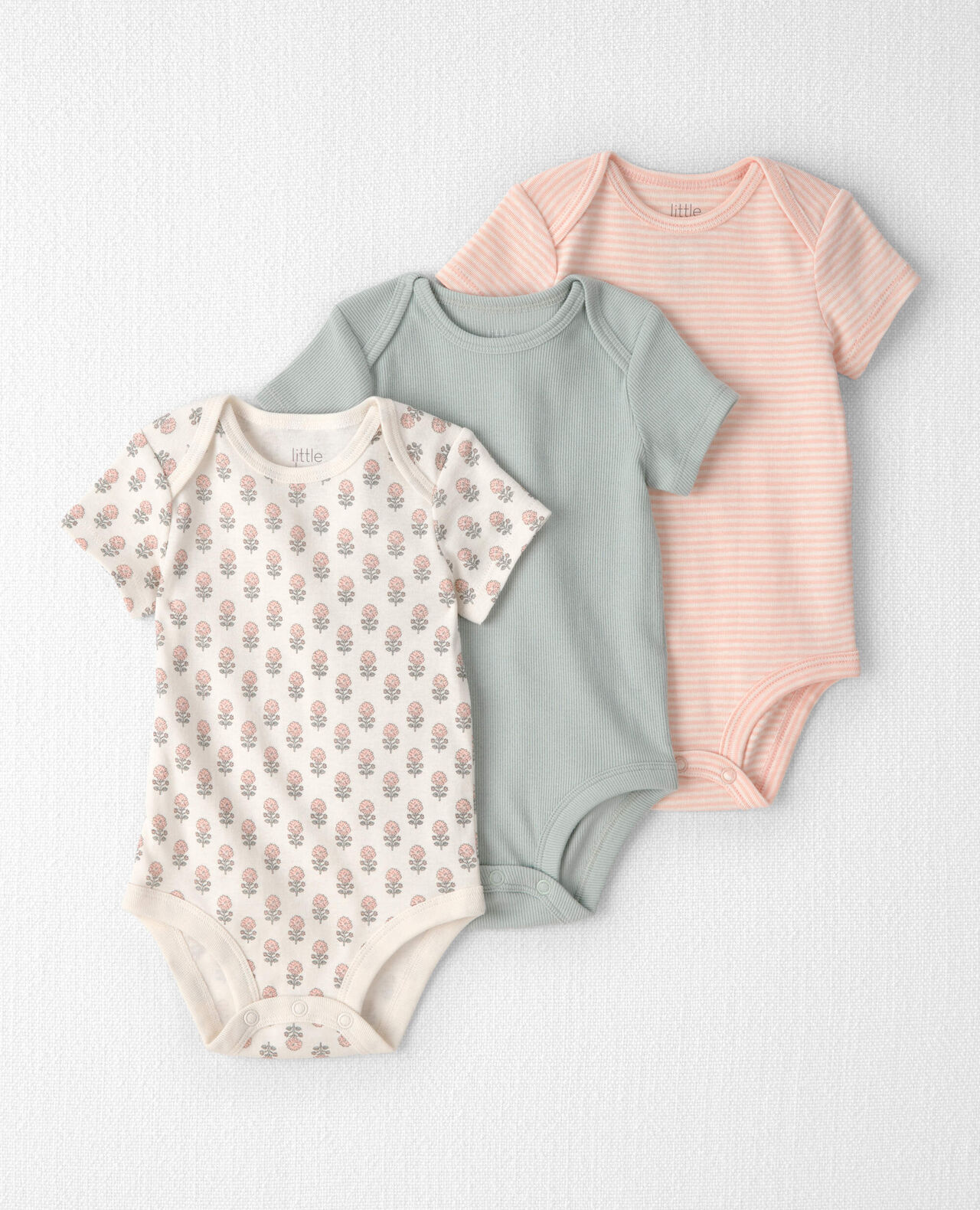Baby 3-Pack Organic Cotton Bodysuits - Image 11
