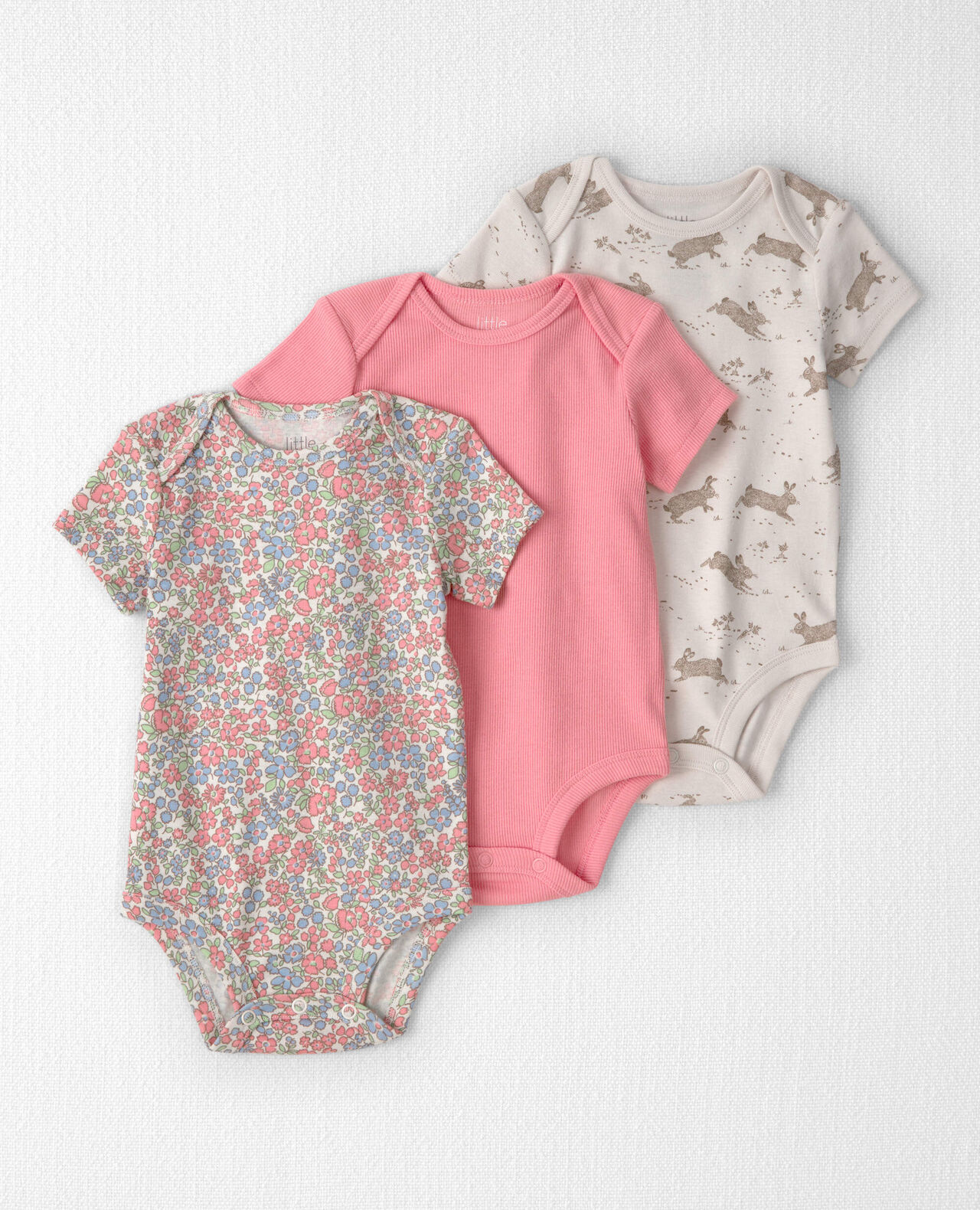 Baby 3-Pack Organic Cotton Bodysuits - Image 10