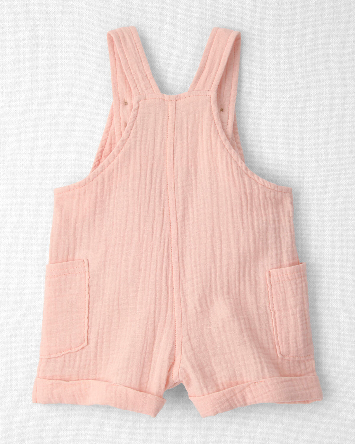 Baby Girl Organic Cotton Gauze Shortalls - Image 3